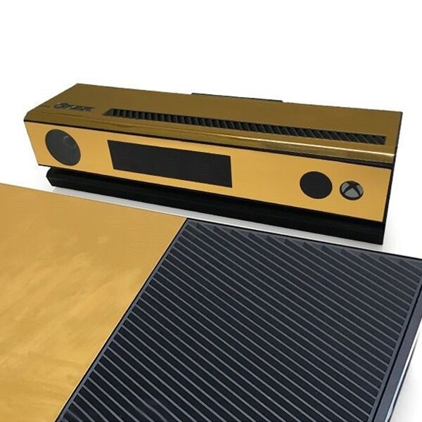 Gold Glossy Skin Sticker Voor Xbox Een Console Controller + Kinect Decal Vinyl Compatibel Met Xbox Een Console