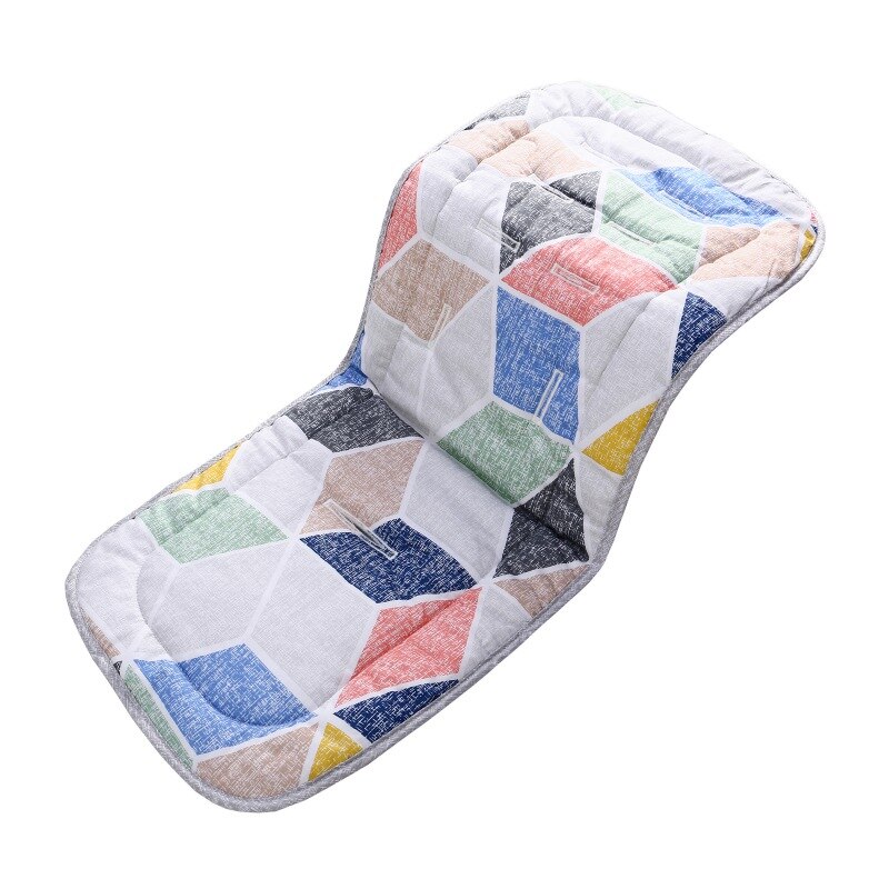 Baby Stroller Seat Cushion Pushchair Pram Car Soft Mattresses Baby Carriages Seat Cotton Pad Stroller Mat Accessory: Blue