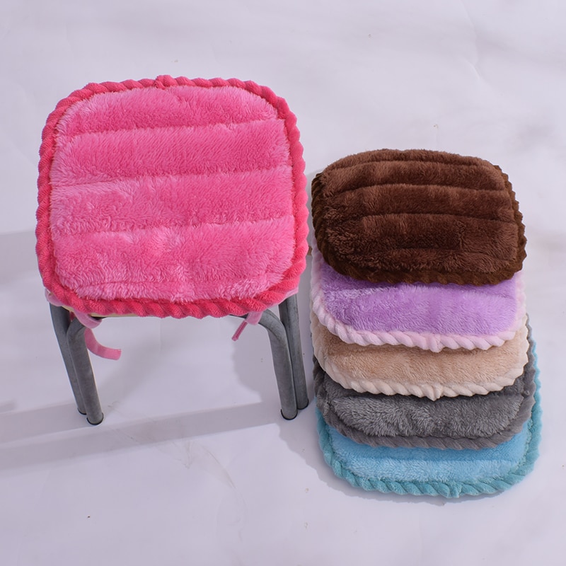 Solid Thick Stool Cushion Chair Seat Cushion Kids Seat Pad Antiskid Cute Pillow Cushion Home Decor 28x28/33x33 CM
