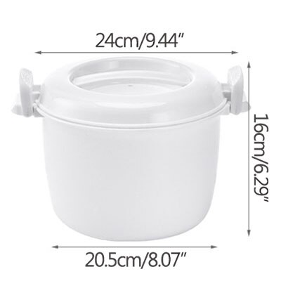 Microwave oven special utensils steaming rice cooker household thickening heating cooking rice box plastic pot with lid: L