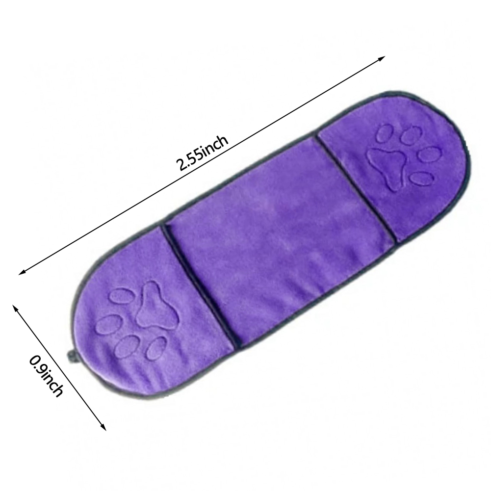 Pet Dog Bath Towel Microfiber Ultra-Absorbent Cat Small Dogs Drying Towel Blanket With Pocket For Large Dogs Bathrobe 23*65cm: Purple