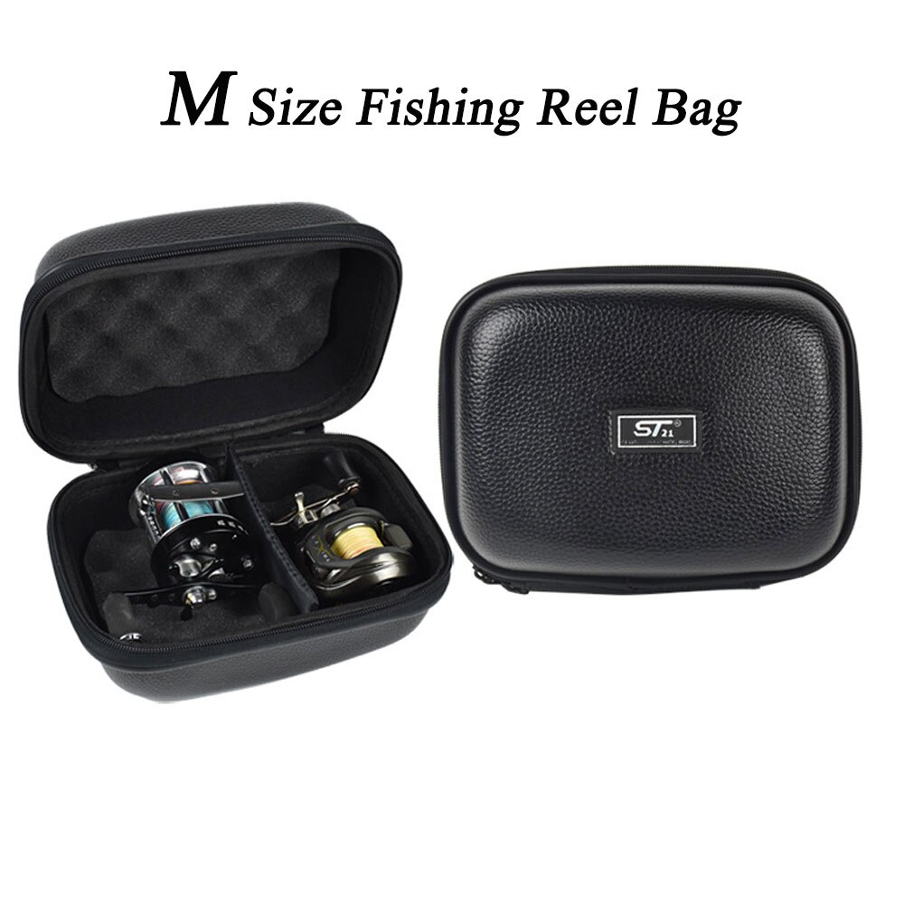 AS Fishing Reel Bag Large Capacity Removable Multi-Purpose Partition Waterproof Adjustable Fishing Reel Holder Storage Case