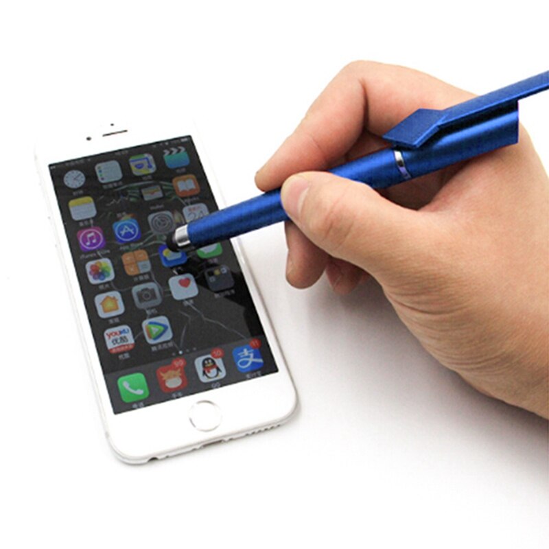 Multi-function Mobile Phone Stylus + Ball pen + Mobile Phone Stand Holder For Iphone 6 7