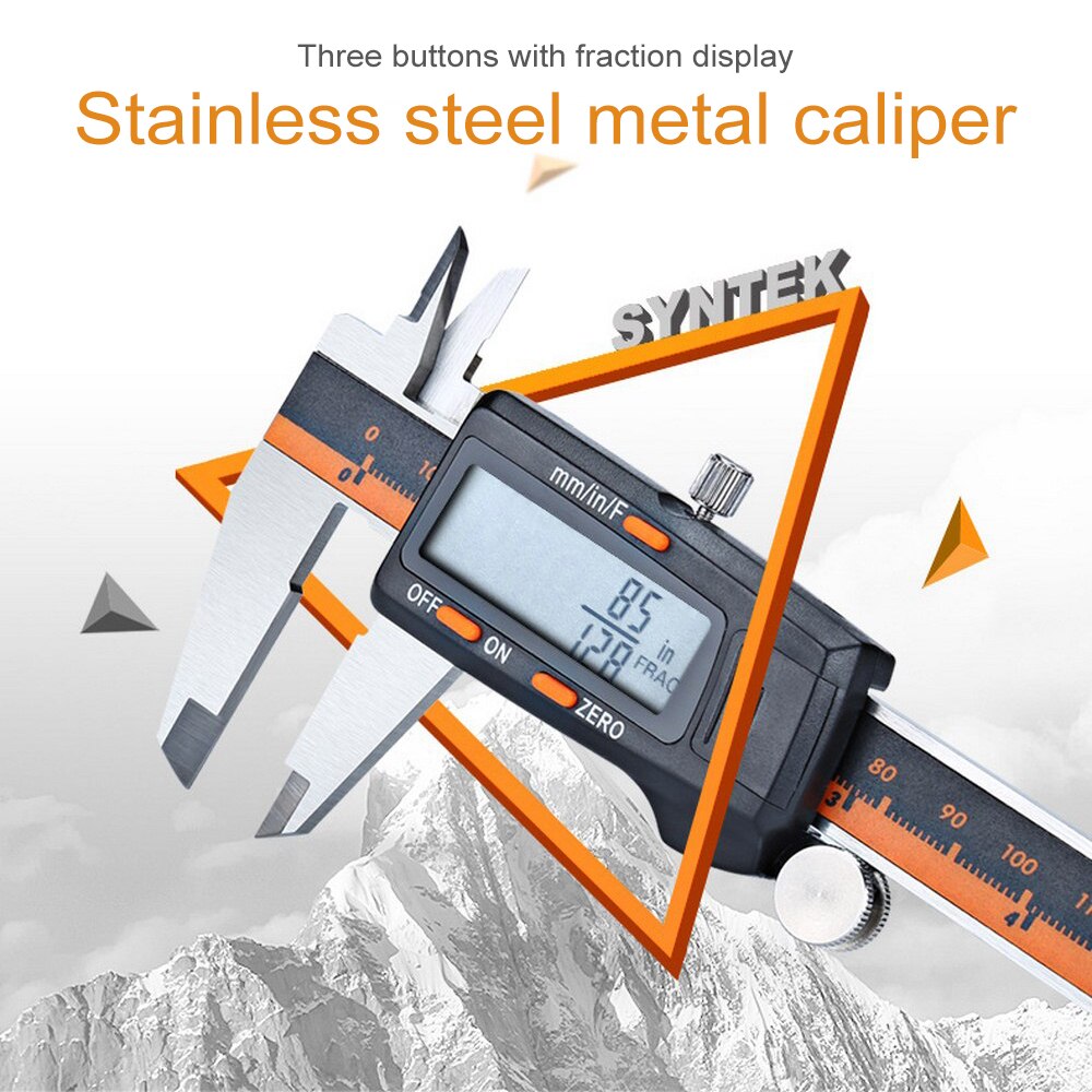 Stainless Steel Digital Display Caliper 150mm Fraction MM Inch High Precision Automatically LCD Vernier Caliper Stainless Steel