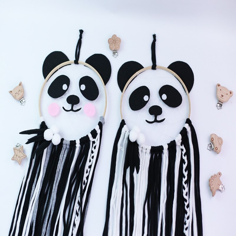 105cm Panda woven Campanula Newborn Baby In The Crib Infant Room Decor Photography Props Baby Bedroom Decoration Pacifying Toys
