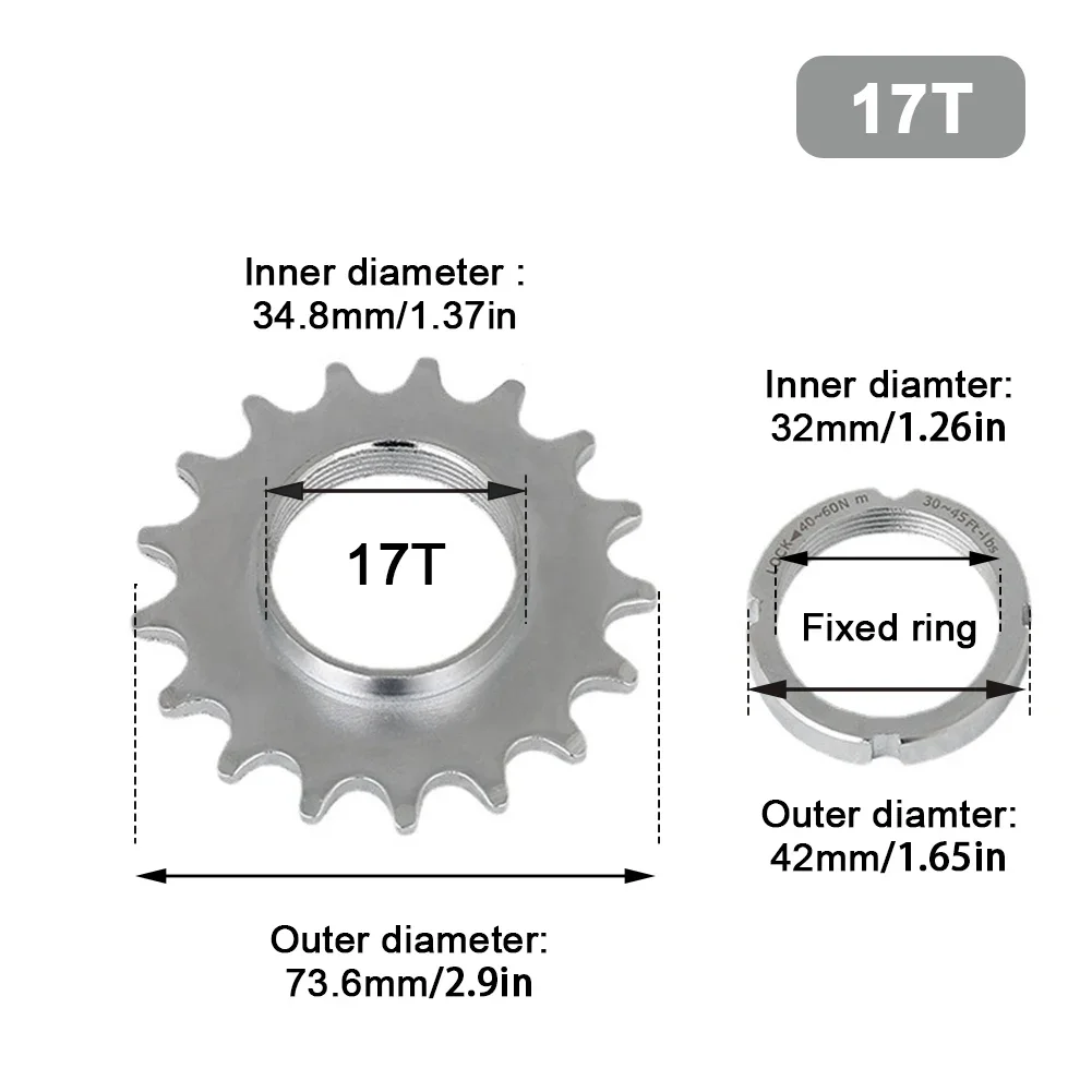 Piñón de rueda de bicicleta de piñón fijo 13t/14t/15t/16t/17t/18t con anillo de bloqueo, accesorios de ciclismo para buje de bicicleta de pista Fixie: Morado