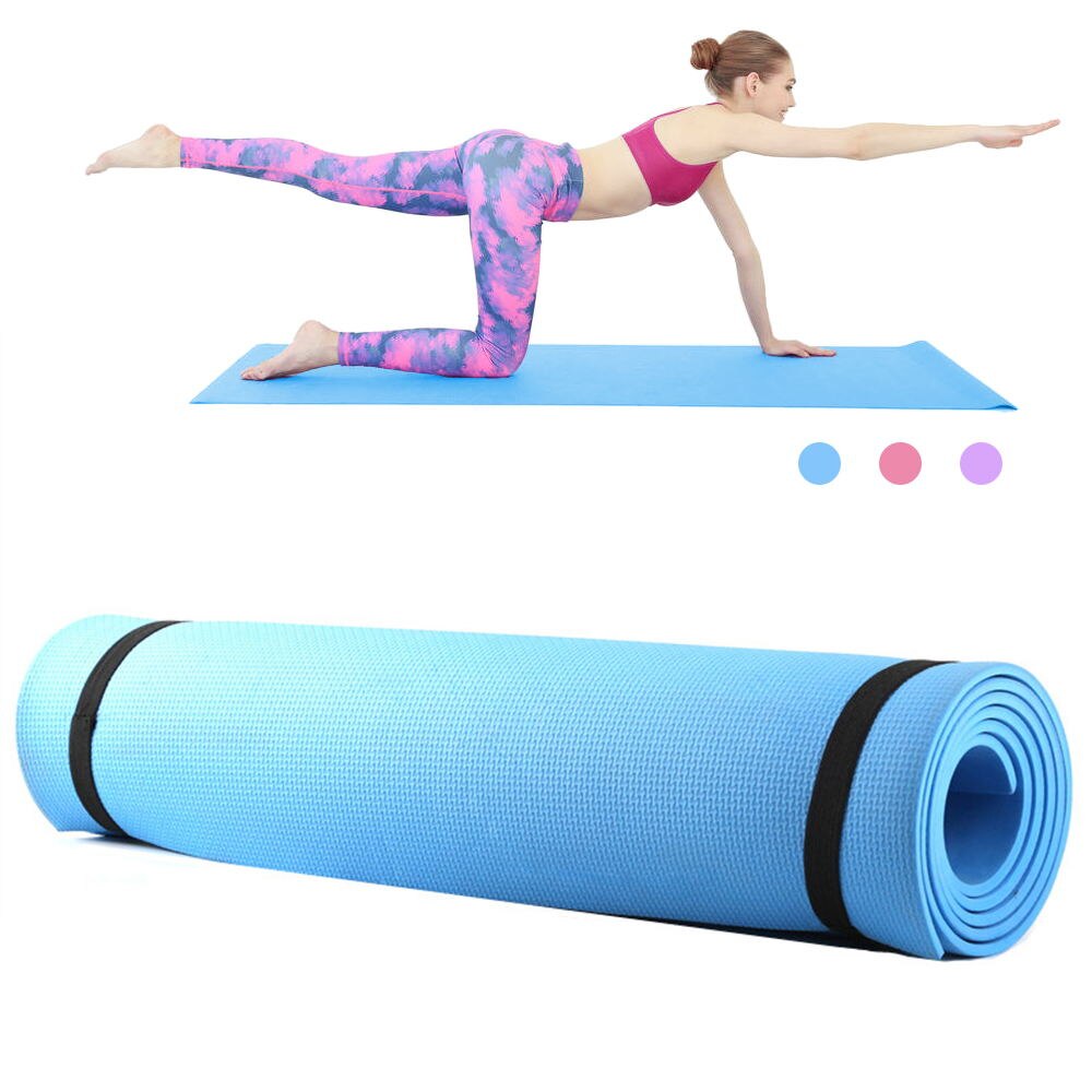 72x24IN Non-slip Yoga Mat TPE Eco Friendly Fitness Pilates Gymnastics Mat Carrying Strap and Storage Bag:  Color 8