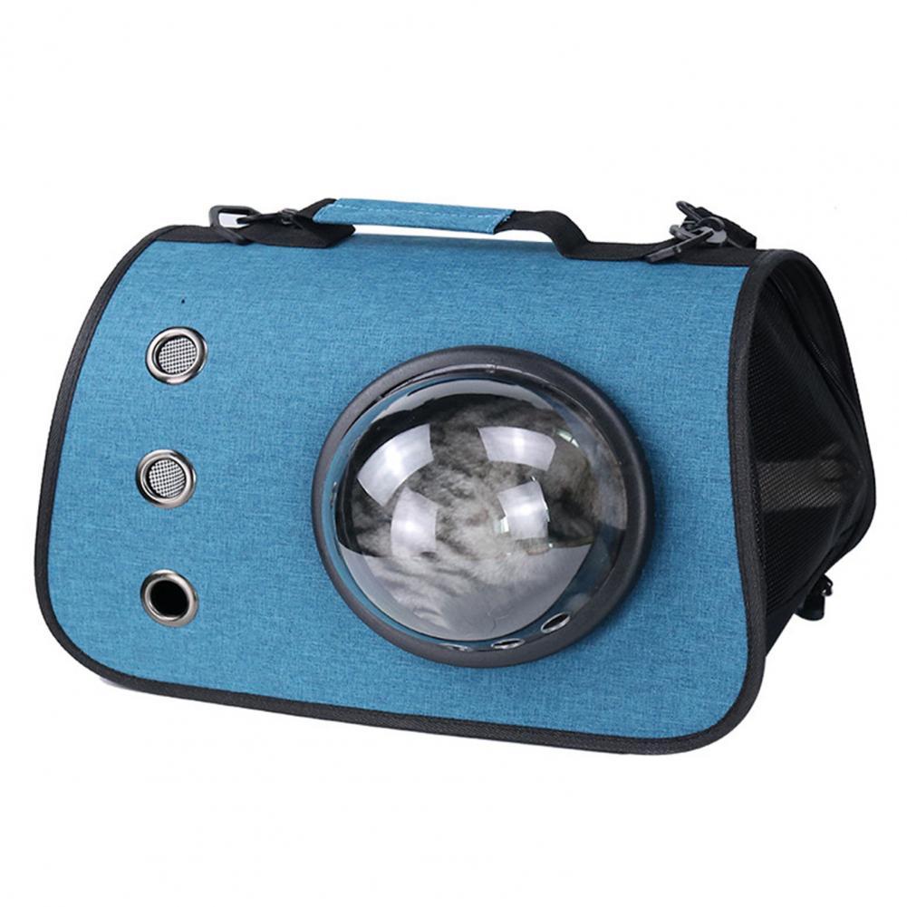 Portable Shoulder Cat Carrier Bags Foldable Pet Carrier for Small Cats Dogs Carrier Travel Pet Carrying Bag with Window: Blue