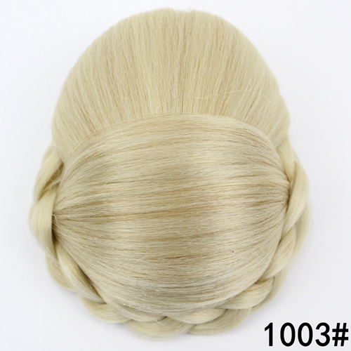 JOY &amp; BEAUTY-moño de pelo sintético para mujer, moño de pelo trenzado, rodillo de rosquilla, pieza de cabello de fibra de alta temperatura, 6 colores: s171003