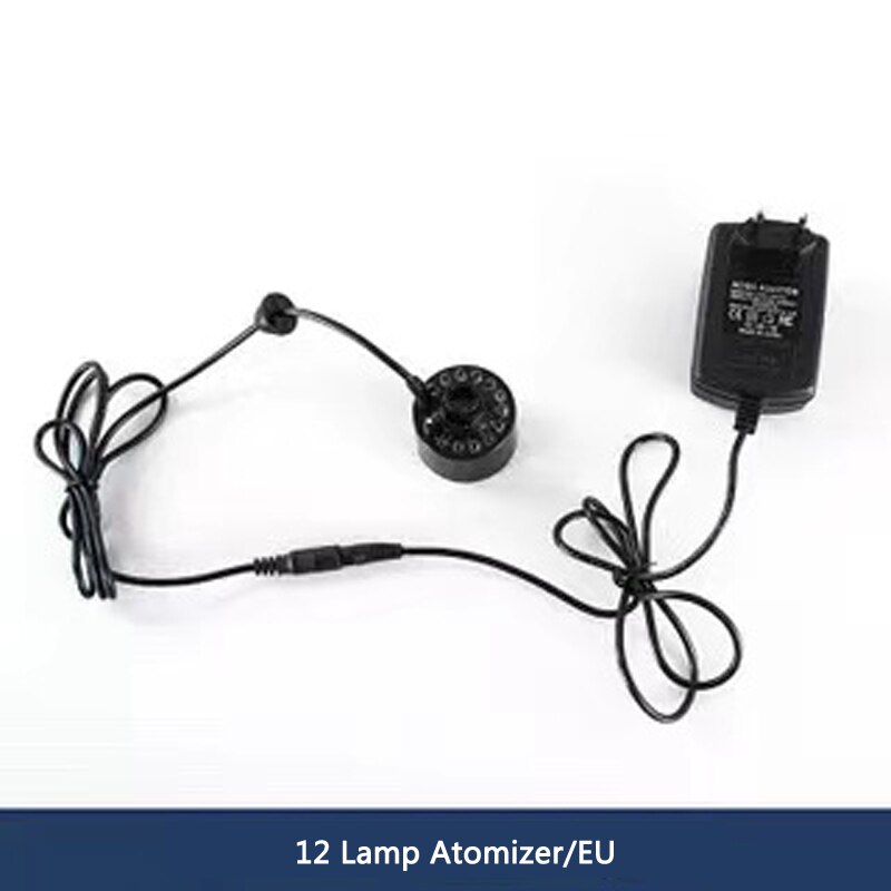 Umidificatore ad ultrasuoni generatore nebulizzatore nebulizzatore fontana stagno 12 portato atomizzatore nebulizzatore aria condizionata: 12Lamp Eu spina