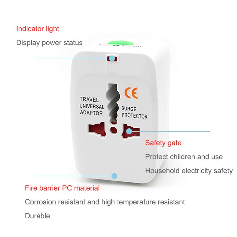 Common 250V 10A Universal EU UK AU US AC Travel Power plug Charger Adapter Abroad Conversion Adaptor Socket Global Plug