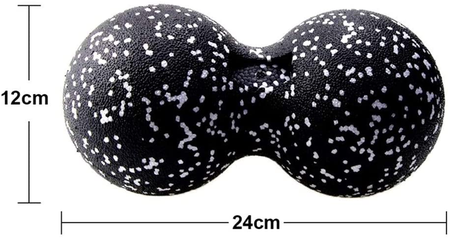 Fitness Ball Massage Peanut Single Mobility Ball 12*24 CM for Myofascial Physical Therapy Deep Tissue Massage: white