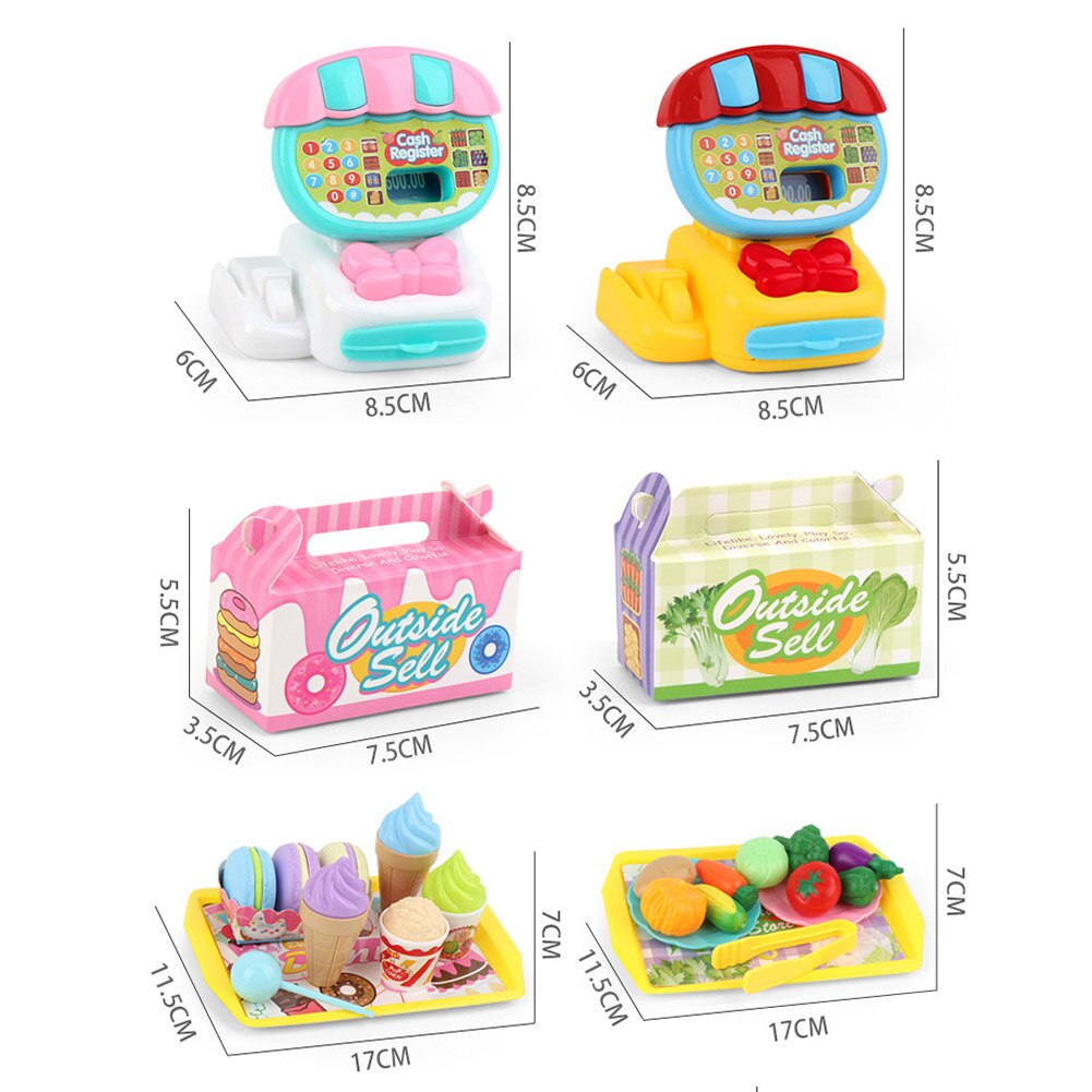 22 Teile/satz Mini Supermarkt ABS Haus Spielzeug Pädagogische Lehr Bargeld Kinder Spielzeug LBV