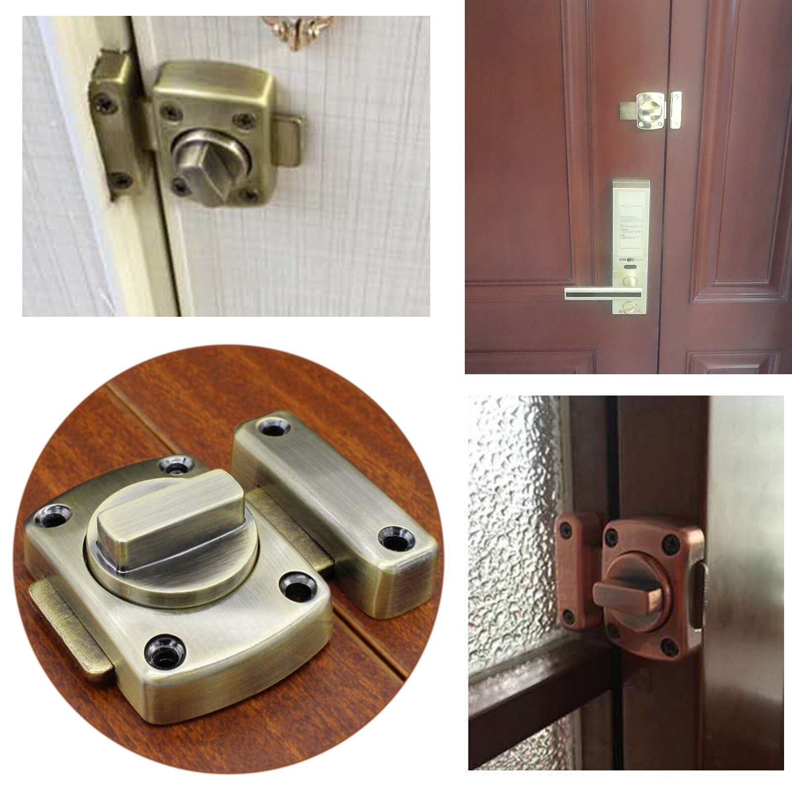 Thickened Zinc Alloy Small Door Latches Tools Sliding Door Left And Right Latches Sliding Door Sliding Door Bolts Door Lock Tool