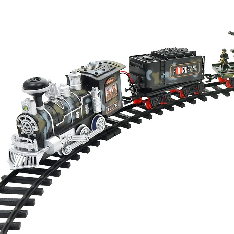 RC Conveyance Rail Car Electric Steam Smoke Track Train Simulation Model Rechargeable Set Model Toy for Toy