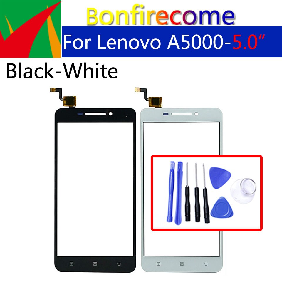 Touchscreen For Lenovo A5000 A 5000 Touch Screen Digitizer LCD Display Front Glass Panel Sensor Replacement 5.0 inch