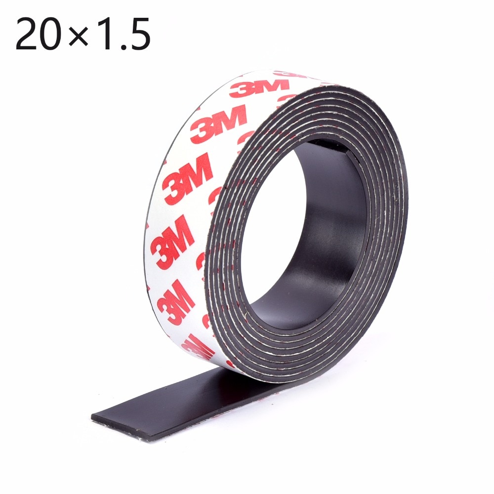 1 Meter/partij Rubber Magneet 10*1.5 20*1.5 30*1.5 Mm Zelfklevende Flexibele Magnetische Strip Rubber magneet Tape Breedte 10Mm/20Mm/30Mm