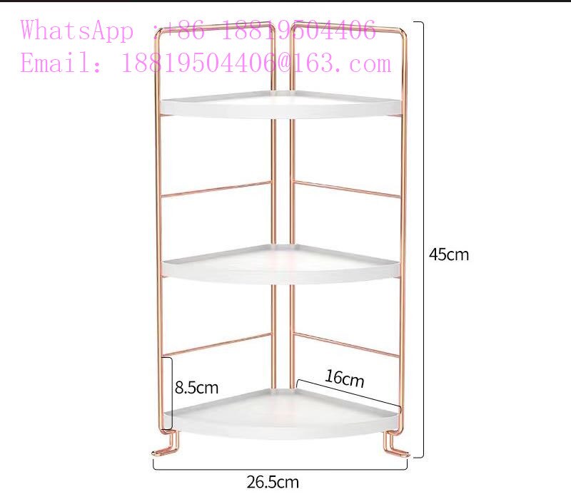 2 Tier Multifunction Stackable Shelf Organizer for Spices Cosmetics Kitchen Bathroom Storage Rack Holder: 3tier TriangleGold