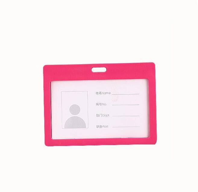 54*90mm Horizontal Work ID Card Holder for Company Staff Factory Workers Pass Bus Card Cover Case Employee Badge Holder: NO.6