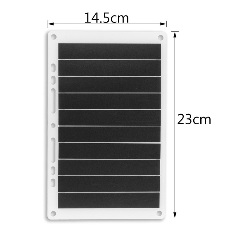 5V 10W portátil Ultra delgado monocristalino silicio USB Panel Solar cargador al aire libre Placa de carga Solar