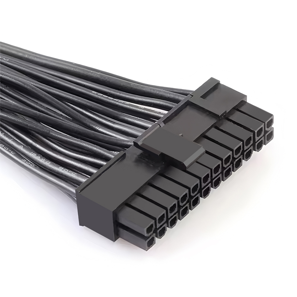 ATX 24 Pin Male 1 to 3 Ports Female Power Supply PSU Splitter Cable for 24 pin and 20 pin ATX Motherboards