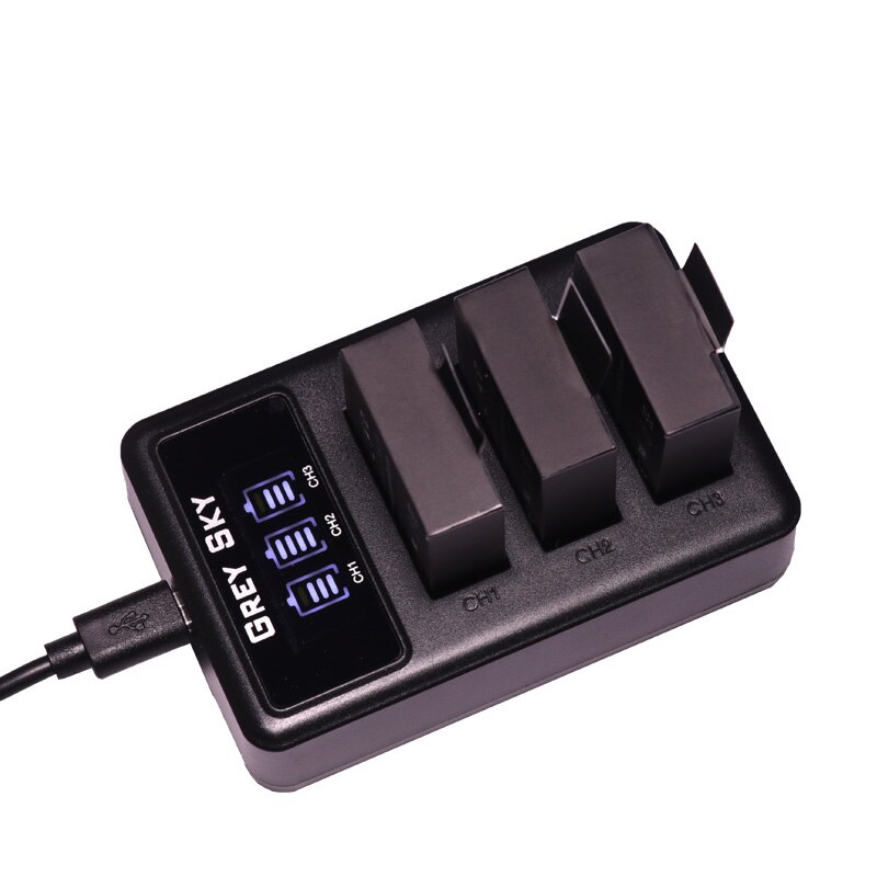 6x batería sj4000 con funda + Paquete de batería sj 4000 para EKEN H9 H9R H8PRO H8R sjcam SJ4000 M10 accesorios de Cámara de Acción
