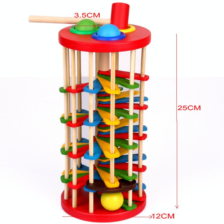 Houten Kinderspeelgoed Klop Bal Ladder Kids Handen-Op Grownups Decompressie Desktop Game Baby Hout Klop Speelgoed Bal onze Ballen