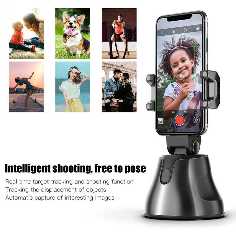 Apai Genie Auto Smart Schieten Selfie Stok 360 Object Tracking Houder Alle-In-een Rotatie Face Tracking Camera 'S telefoon Houder