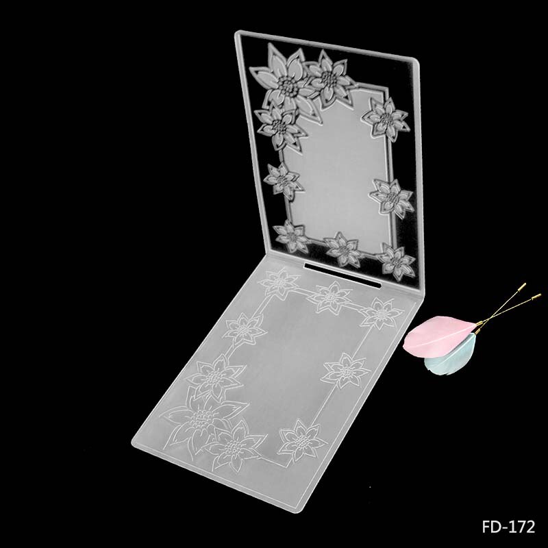 AZSG Butterfly Flowers Plastic Embossing Folder For Scrapbooking Type Photo Album Card Paper Craft Template Mold: FD-172