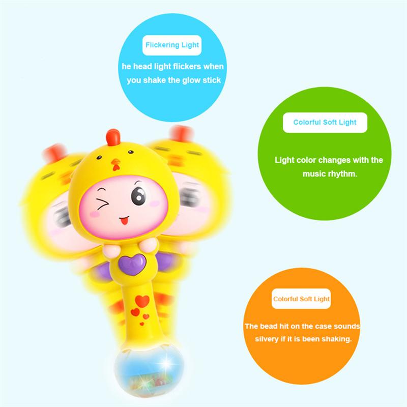 Zodiac Dynamische Ritme Stok 5 Geluid Modi Plastic Baby Rammelaars Maracas Musical Educatief Speelgoed (Willekeurige Stijl En Kleur)