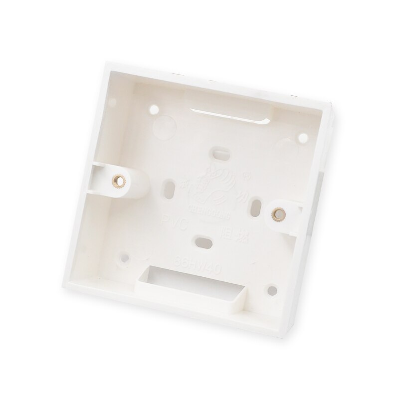 5pcs 86 Type Universal Socket Switch Electrical Mounting Box Flame Retardant Wire Junction Boxes PVC Bottom Box 86*86*40mm
