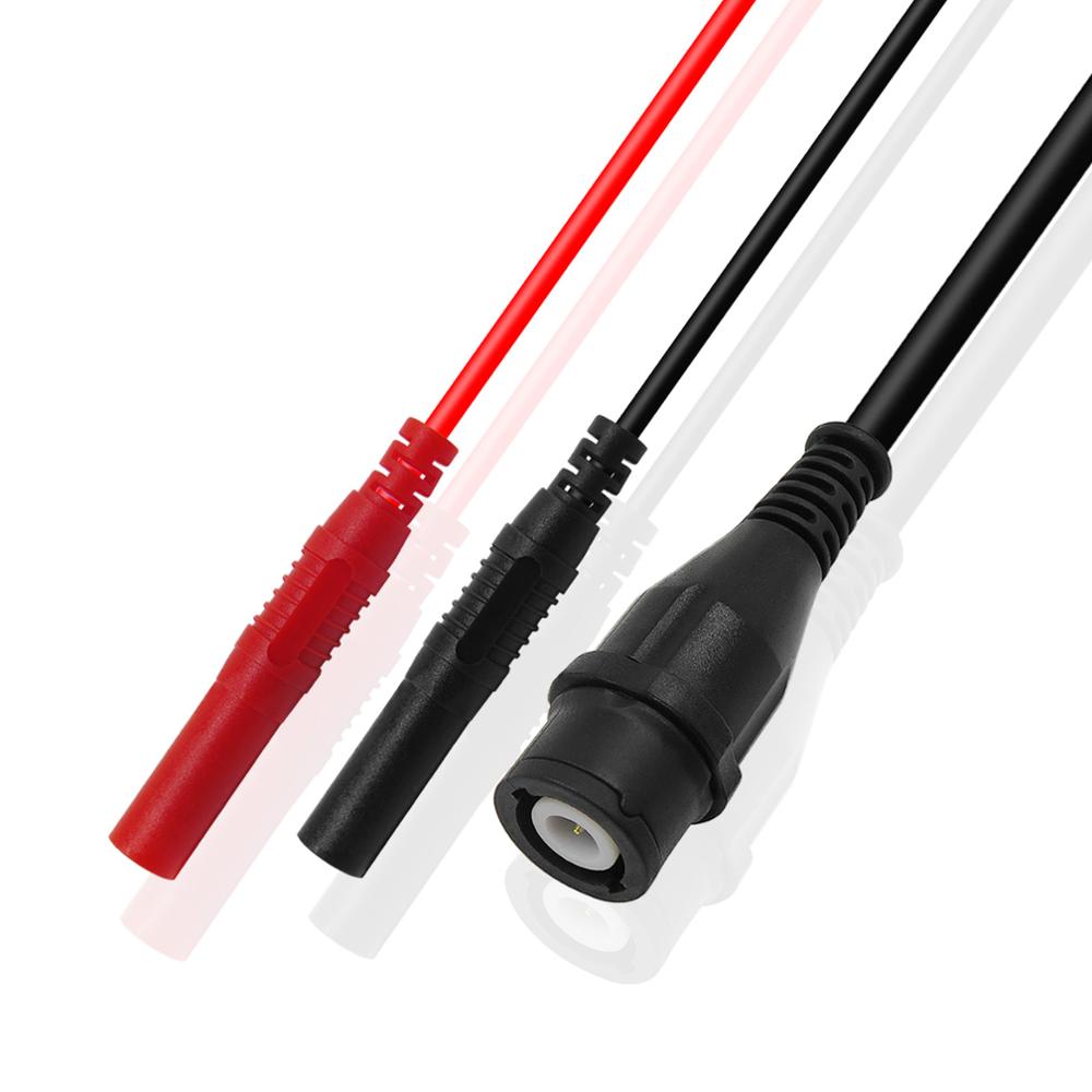 Cleqee P1206 Bnc Stekker Naar 4Mm Rechte Banaanstekkers Coaxiale Kabel Oscilloscoop Test Lead 120Cm