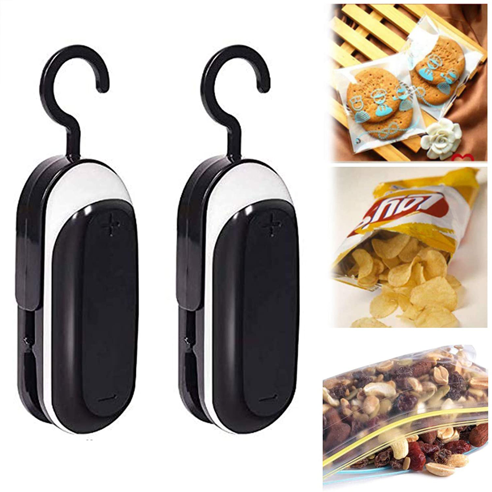 Mini Bag Sealer Portable Food Sealer Handheld Heat Vacuum Sealers 2 in 1 Heat Sealer &amp; Cutter for Plastic Bag Food Storage