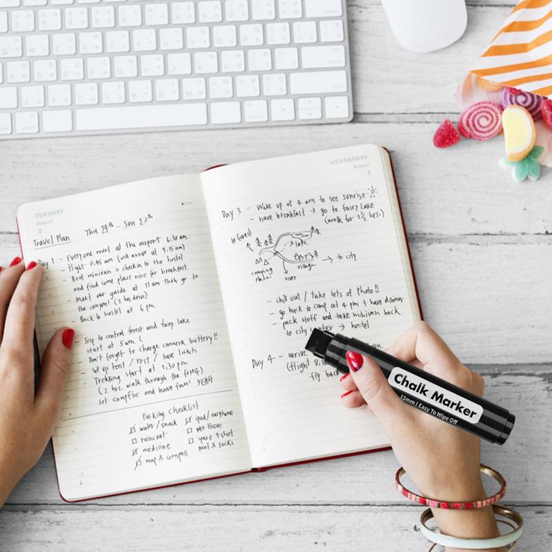 Paint Chalk Markers 15mm Window Chalk Marker Erasable Liquid Chalk Pen For Chalkboard Signs Blackboard Car Window Bistro Glass