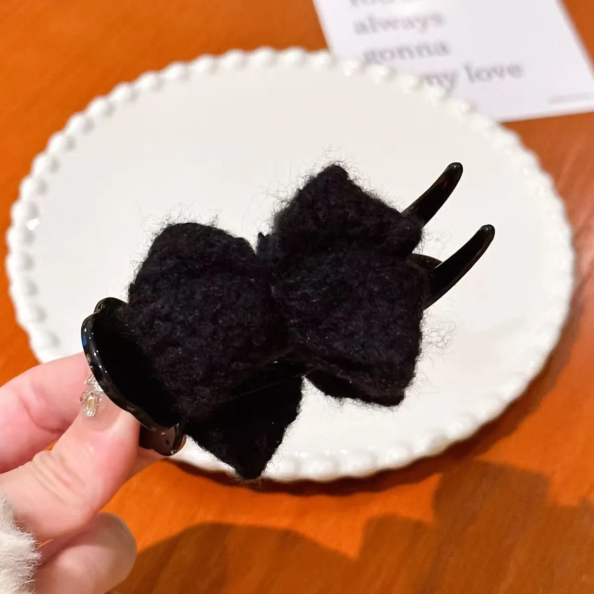 Elegante Samt-Haarnadel mit Strasssteinen für Damen, seitlicher Pony und Hinterkopf-Haarschmuck, hochwertige Haarklammern: Oxblood