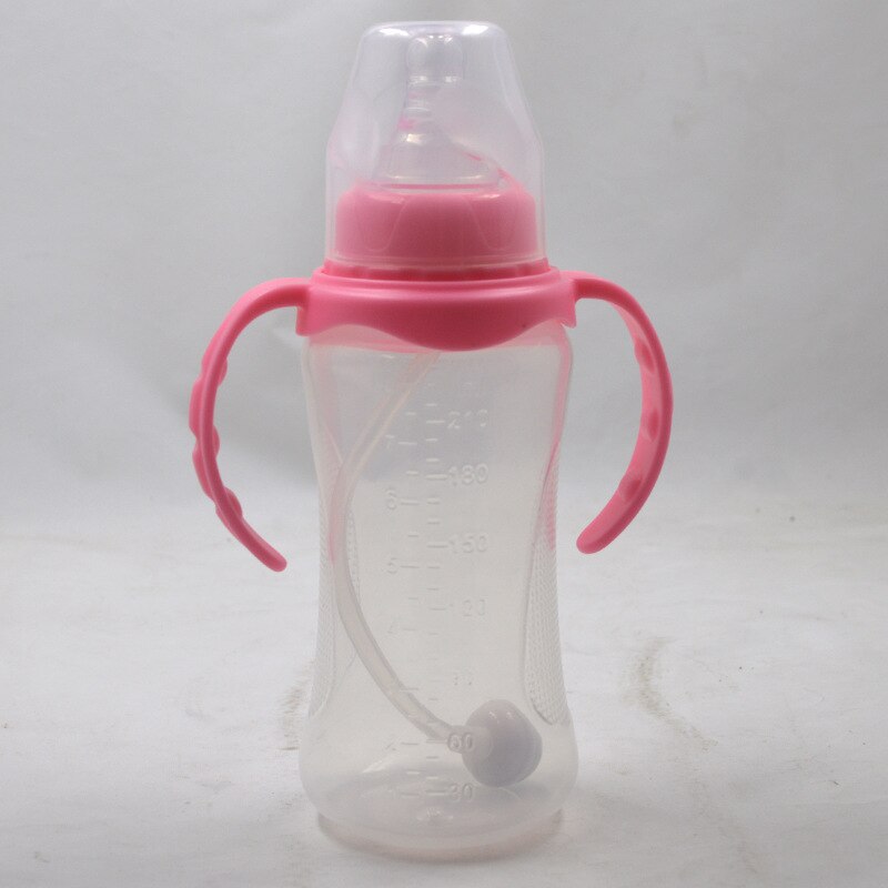 Botella de plástico con etiqueta para chupete, 240ml