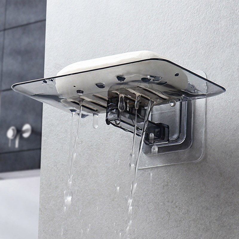 Zeep Rack Geen Boren Wall Mounted Dubbele Laag Zeep Houder Zeep Spons Zeepbakje Badkamer Accessoires Zeepbakjes Zelfklevende