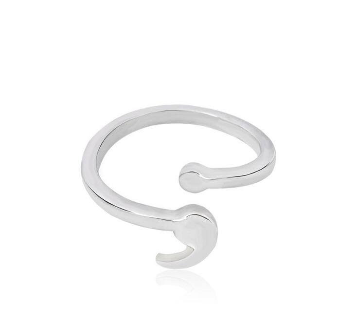 silber farbe Pause Semikolon Offene Ringe Für Frauen Mädchen inspirierend Selbstmord Depression das Bewusstsein Schmuck Festigkeit