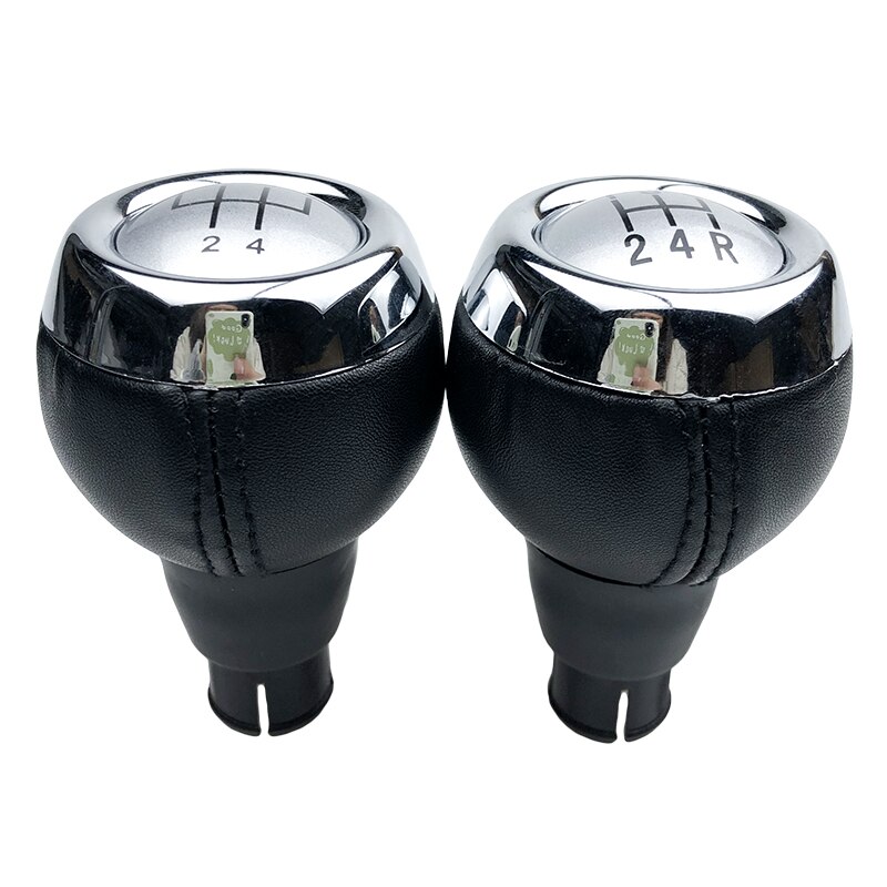 Negro/plata para Mini Cooper R55 R56 R57 R58 R59 R60 R61 F54 F55 F56 F57 perilla de palanca de cambios de coche MT palanca de mando de la cabeza de cuero