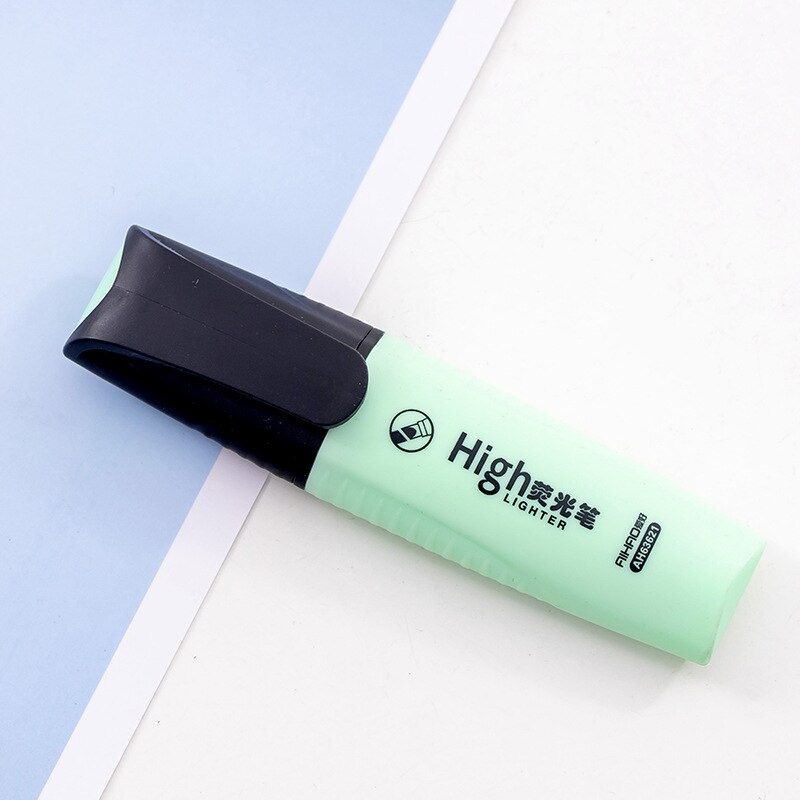 mini 6 farger highlighter søt makron maleri tegning tusj penn kontor skole skrivemateriell salgsfremmende: Lv