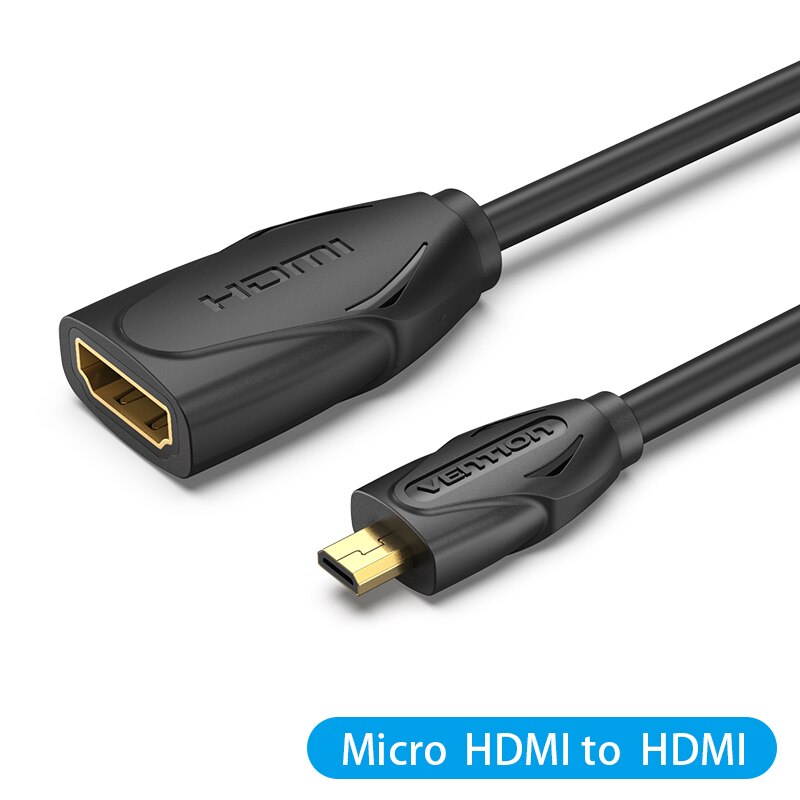 Vention HDMI Extension Cable Micro Mini HDMI to HDMI Cable 1080P Male to Female extender for Monitor TV Projector HDMI Extender: Micro HDMI to HDMI