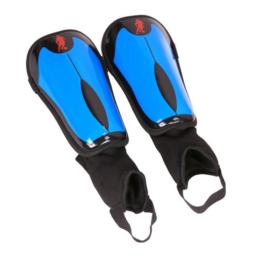 Espinilleras de esponja de fibra EVA para fútbol, espinilleras transpirables para suministros de fútbol, 1 par: Azul