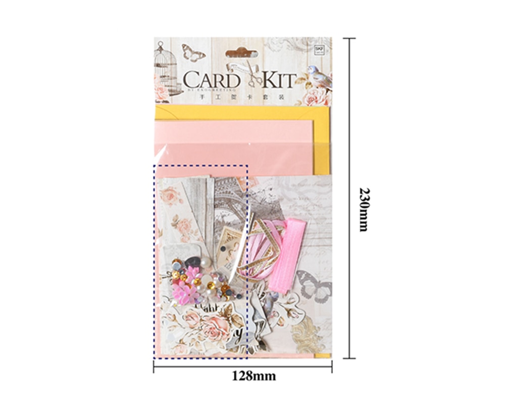 vintage flower card material making set diy paper card craft simple card making supplies