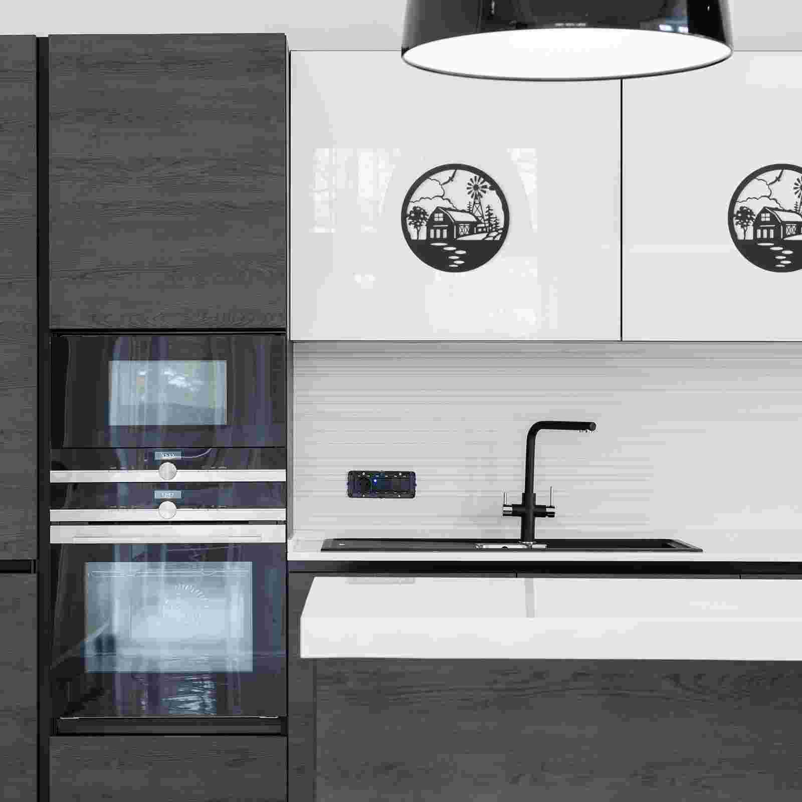 Iron Wall Decoration Circular Hanging Art Indoor Outdoor Metal Silhouette Wall Decor