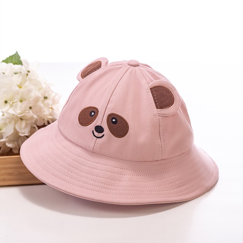 Summer Children&#39;s Bucket Hats UV Protection Sun Hat Women Outdoor Beach Vacation Camping Panama Cap Fishing Hat for Kids: Pink / S