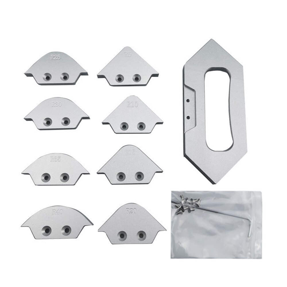 8 pièces rayon de vis pour modèles de meulage pour le travail du bois, outil de coupe coins arrondis antirouille, jeu de mèches de Table