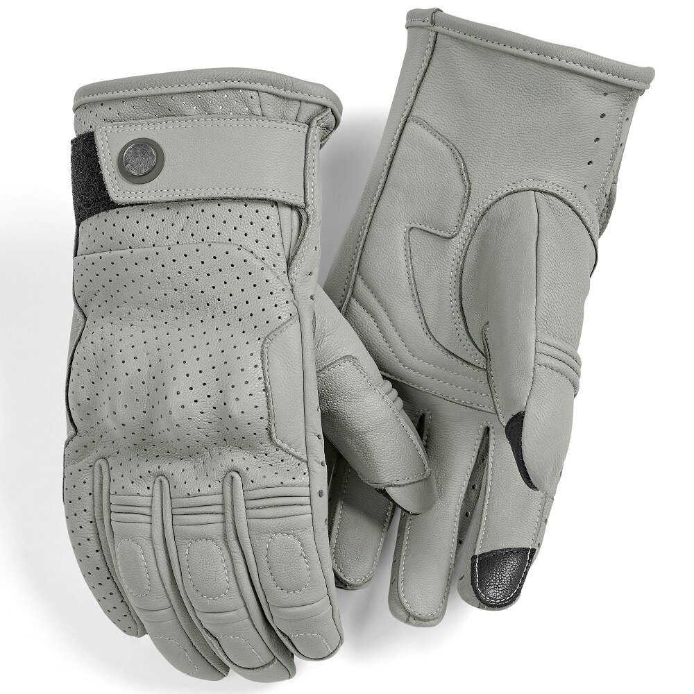 NEUE Motorrad Motorrad Leder touchscreen Handschuhe Für BMW GS Motorrad Sommer Handschuhe Grau: grau / XL