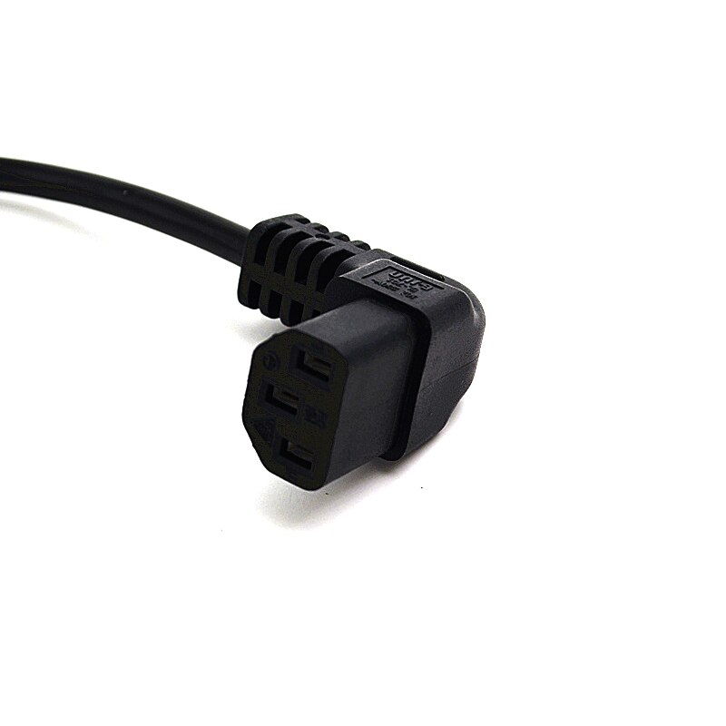 1pc Right angle IEC 320 C14 Male to C13 Female PLug PDU/UPS Extension Power cable Connector Up 90 degrees