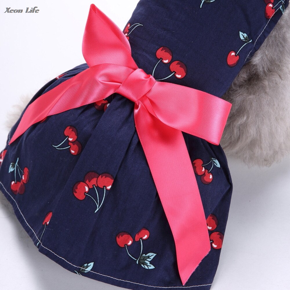 Hond Puppy Sweetie Cherry Pet Kleding Voor Dog Jurk Zonnejurk Shirts