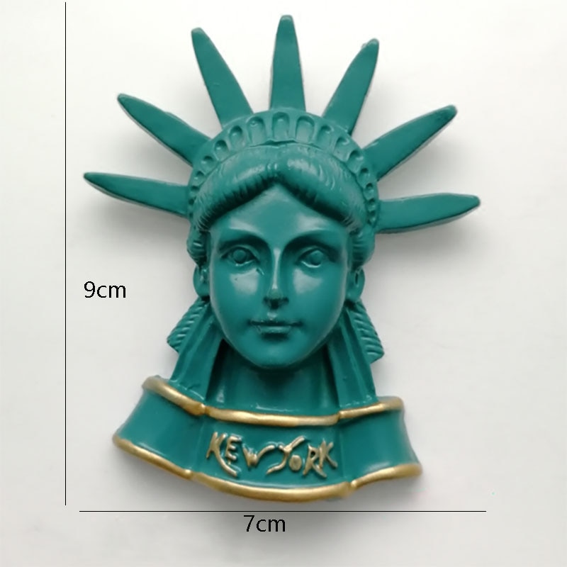Usa 1 Stuks De Vrijheidsbeeld York City Usa 3D Hars Souvenir Koelkastmagneet Ambachtelijke